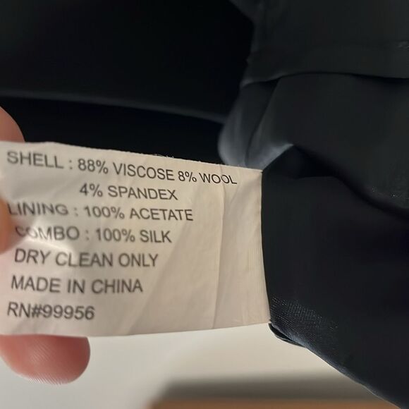 SHOSHANNA Floral Silk Sleeveless Ruffle Pencil Dress, Black/Red/Purple, Size 4 - Picture 11 of 11